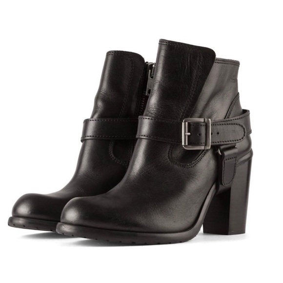 All Saints, Jules block heeled black leather boots - Picture 3 of 9
